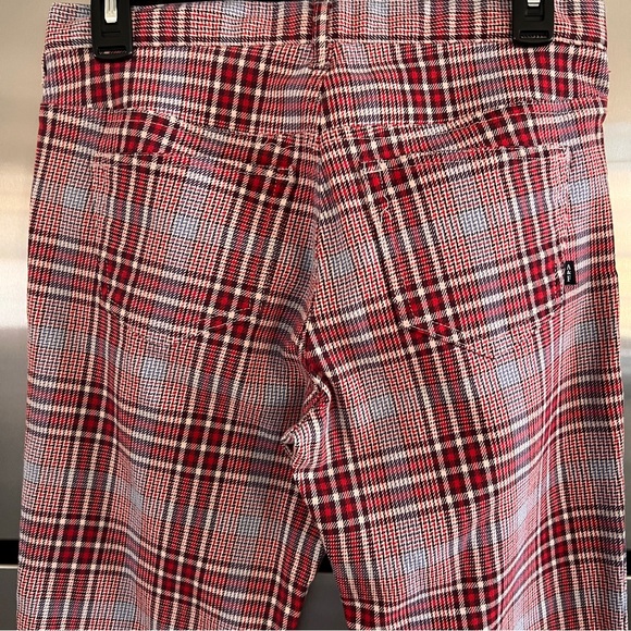 A&F Y2K Plaid Red Women's Pants - Picture 7 of 12